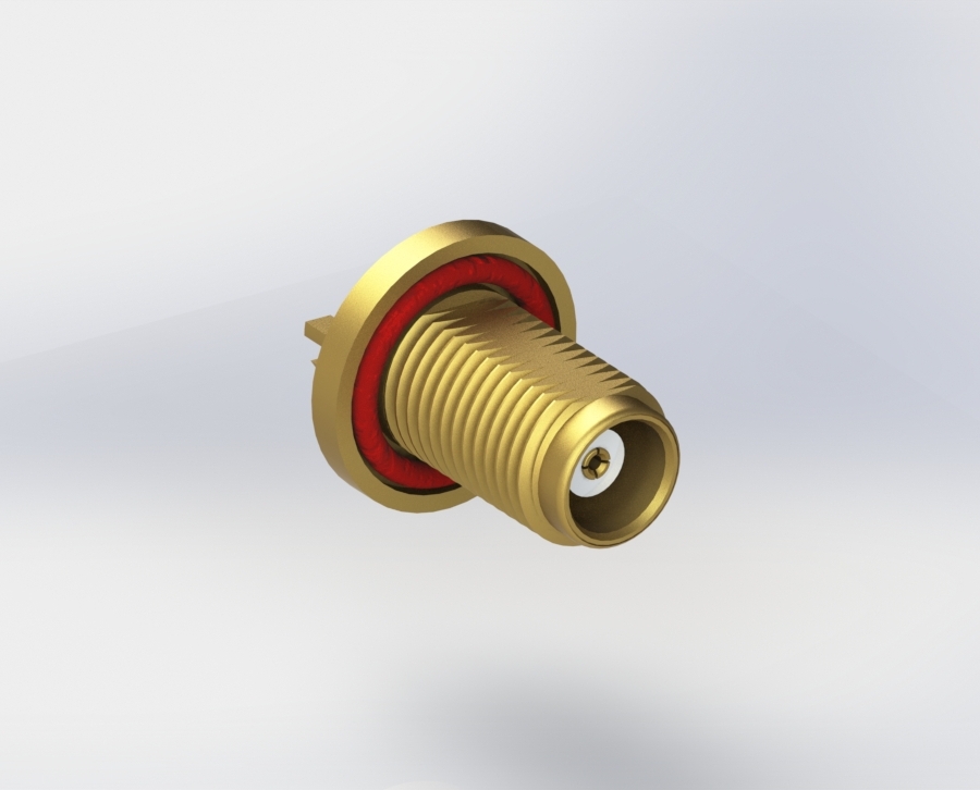 Fairview微波 Amphenol RF 3 GHz TNC隔板PCB边缘安装同轴连接器
